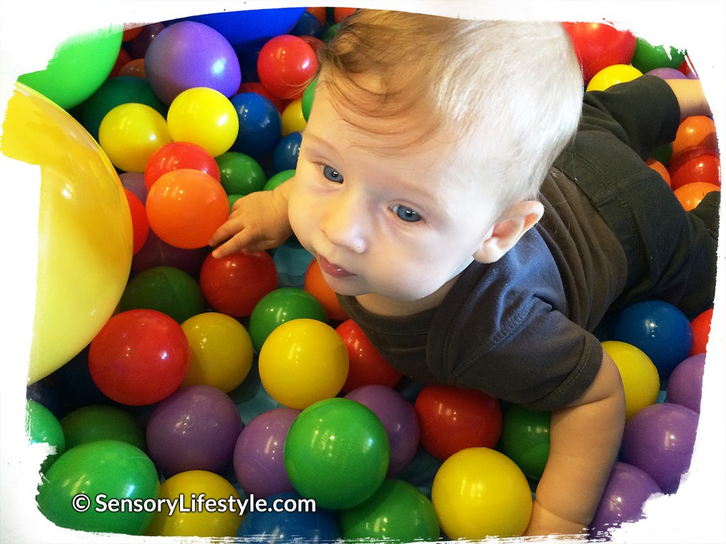 Josh playing with sensory balls