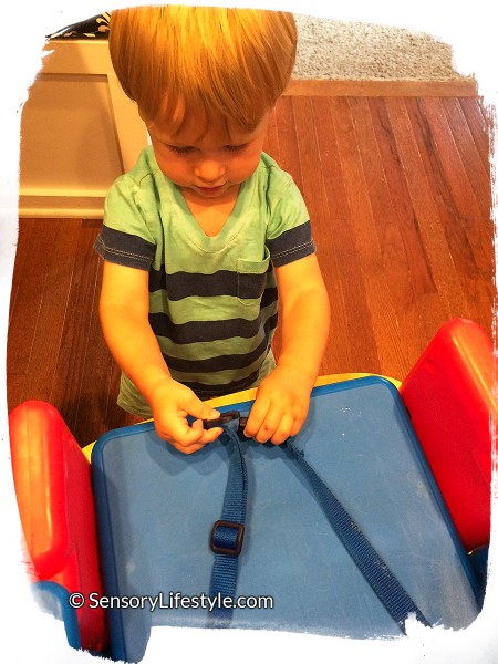 17 month old toddler activities: Buckles