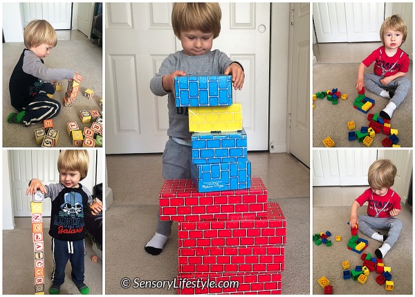 21 month toddler activities: Building blocks