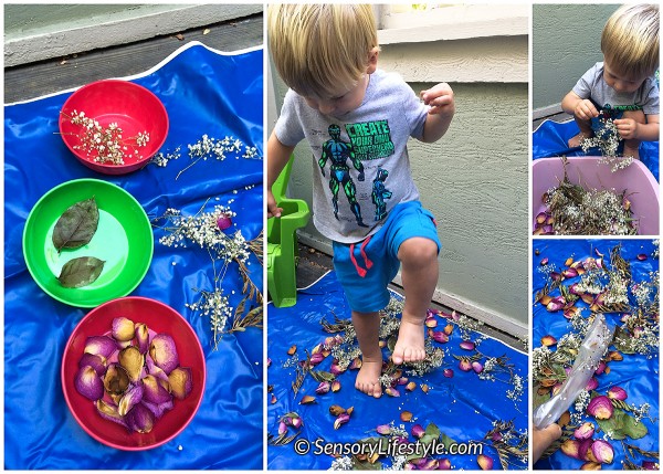 20 month toddler activities: Flower smashing