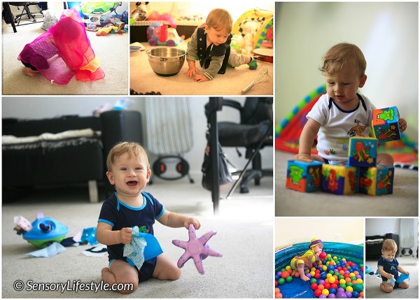 8 month baby activities: hand exploration