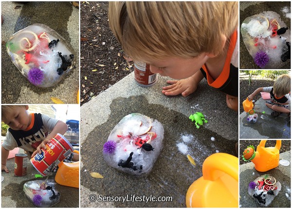 23 month toddler activities: ice rescue