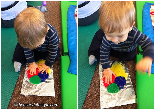 9 month old baby activities: Ziplock painting
