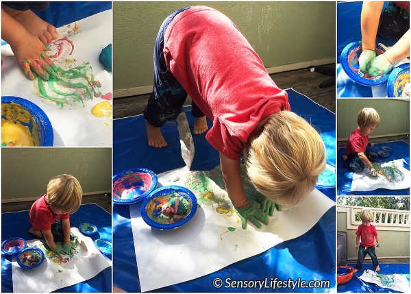 24 month toddler activities: Textured Paint