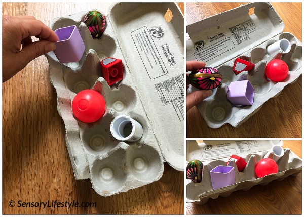 10 month baby activities: egg carton