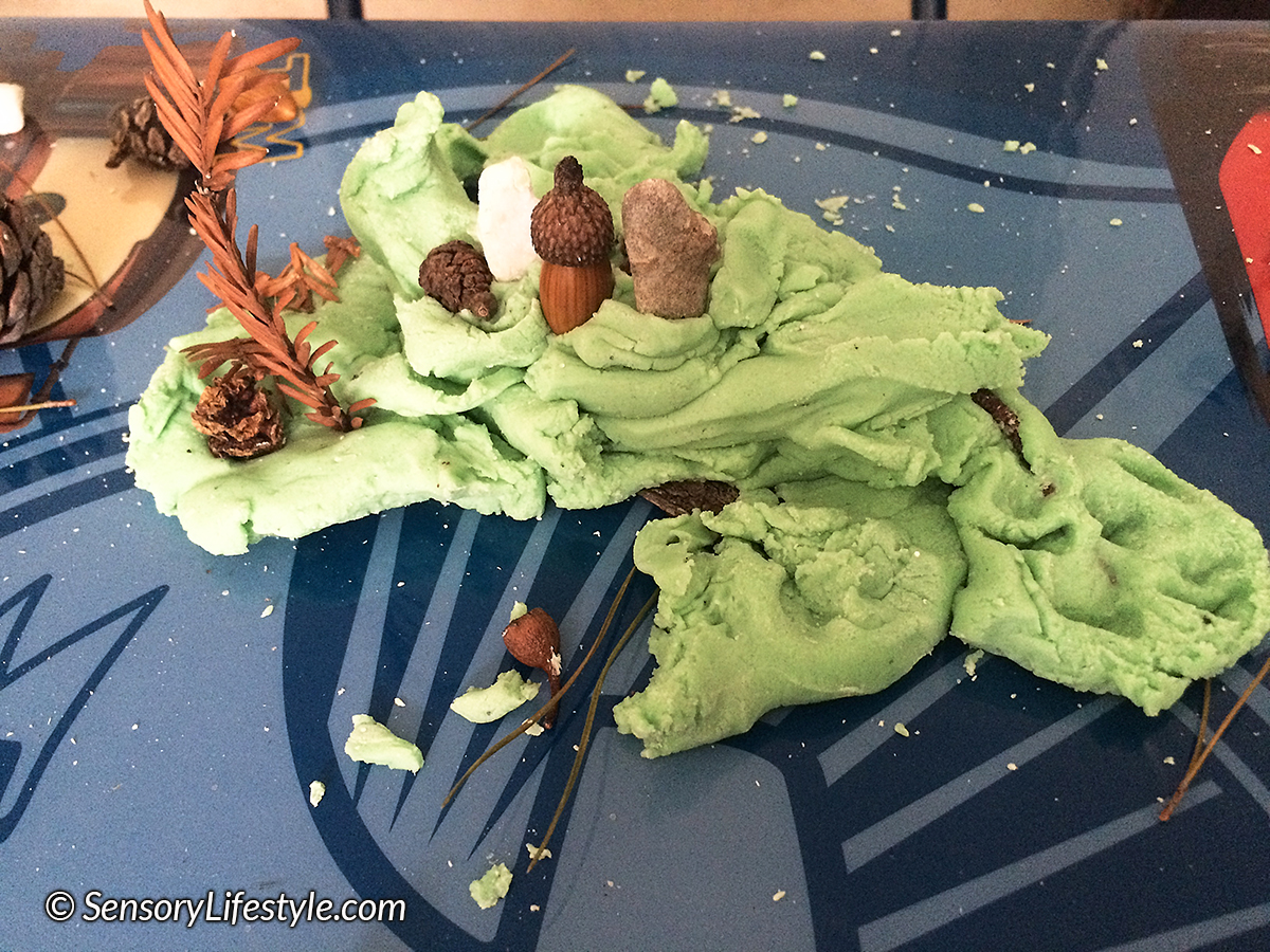 play dough with nature