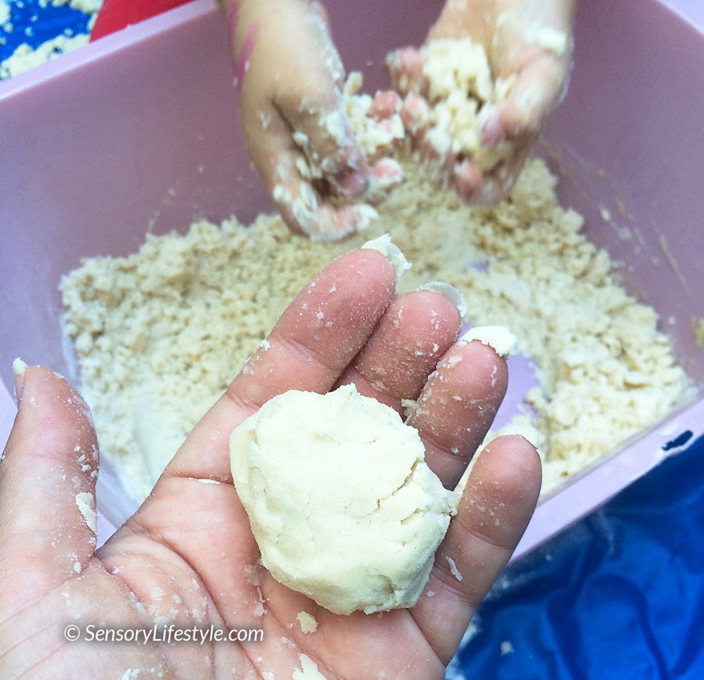 Cloud dough close up