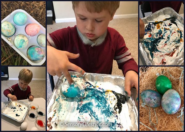 Egg coloring: Whip cream eggs