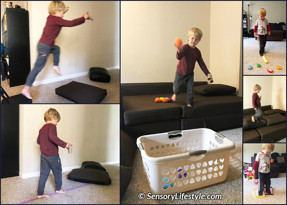 Indoor movement activities for kids: Indoor obstacle course