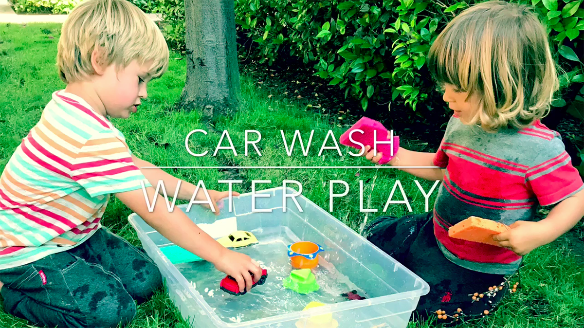 Toddler Car wash activity