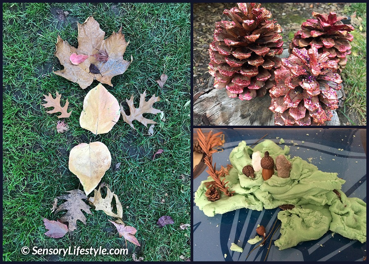 Autumn learning for toddler: creating with nature