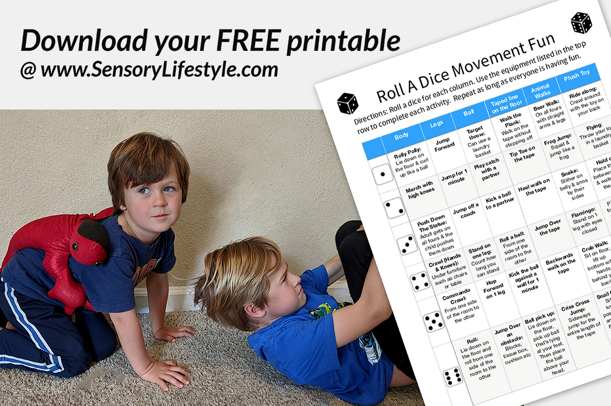 Roll A Dice Indoor Movement Game » Sensory Lifestyle